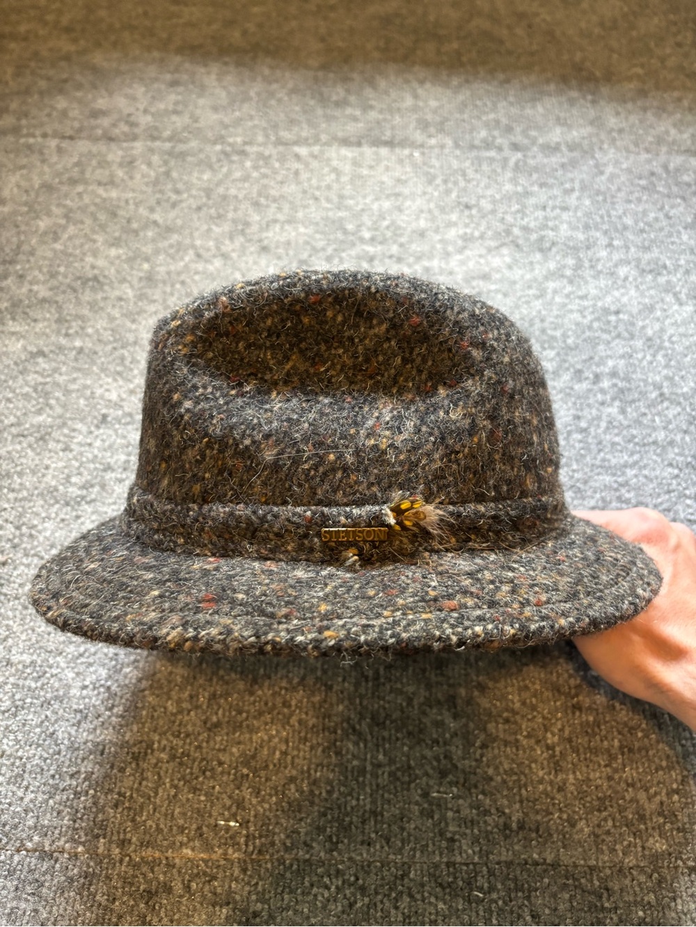 Vintage Made in U.S.A. Stetson Speckled Tweed Fedora